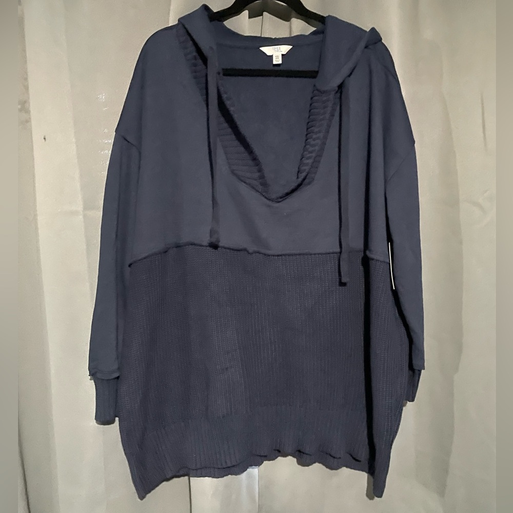 NWT! Super cute and soft navy hooded sweater!